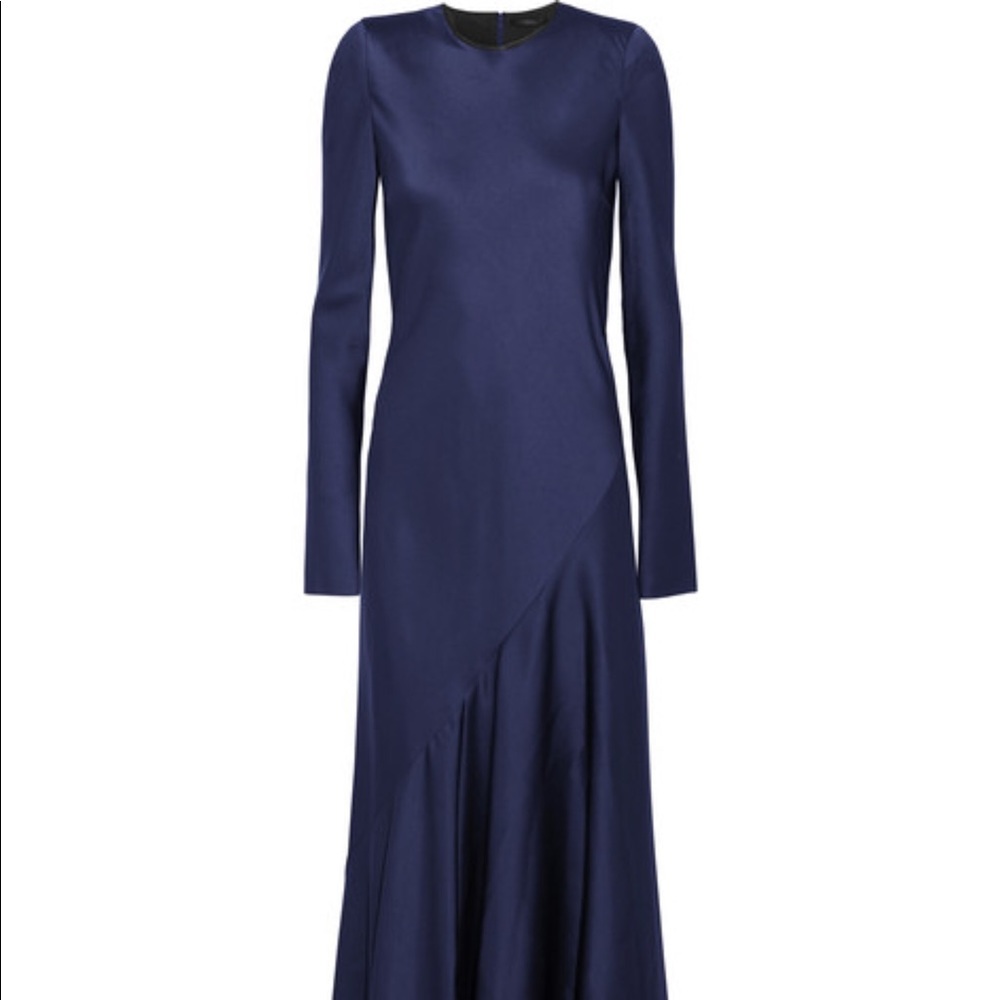 Haider Ackerman blue long sleeve maxi gown